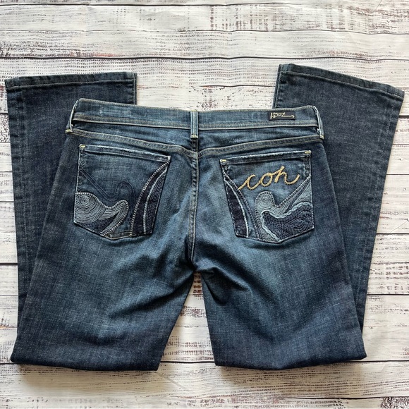 Citizens Of Humanity xhandra #120 stretch Kelly bootcut wave dark wash jeans 31 - Picture 1 of 9